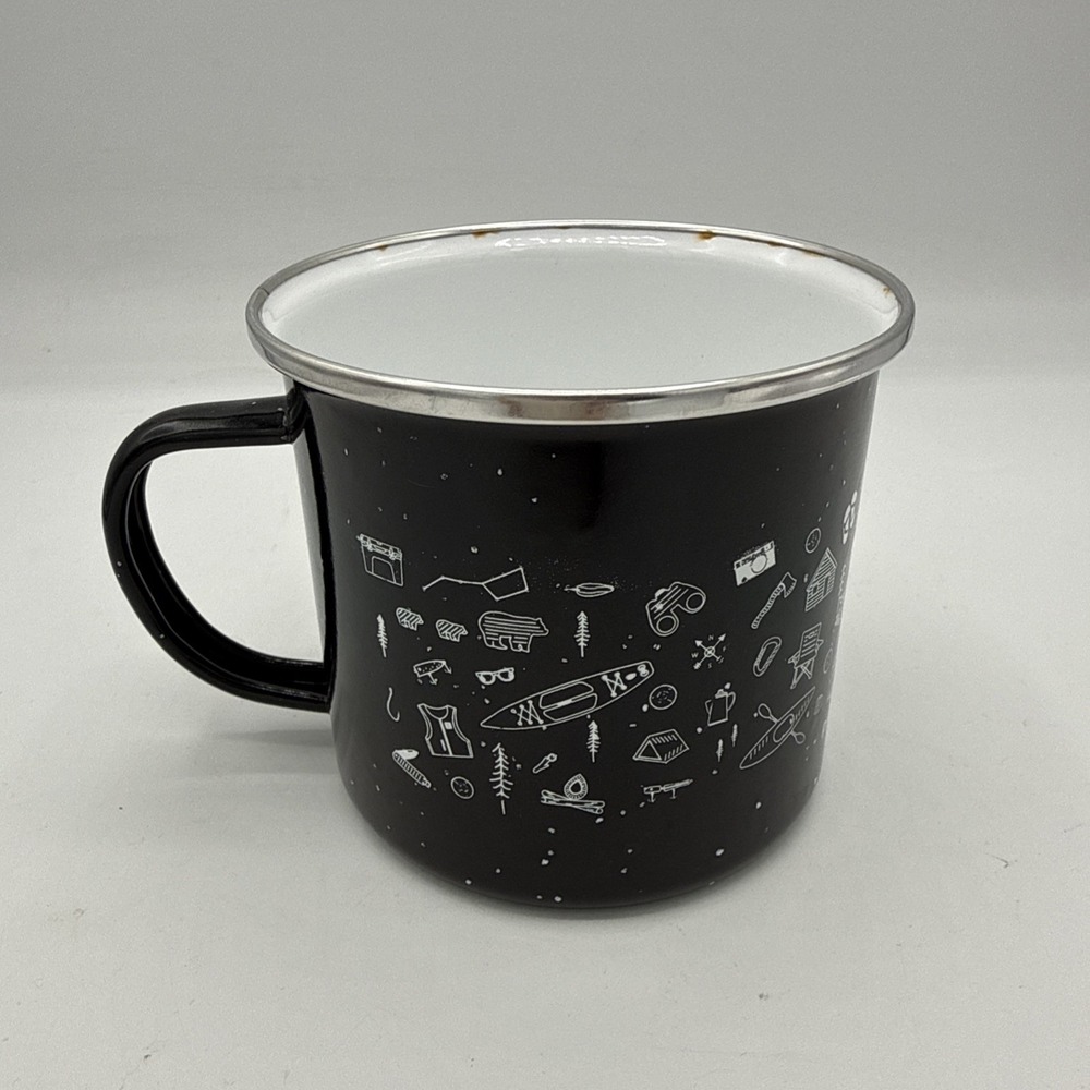 Minnesota Camping Enamel Mug Metal Coffee Cup Outdoors Hike Canoe Cabin